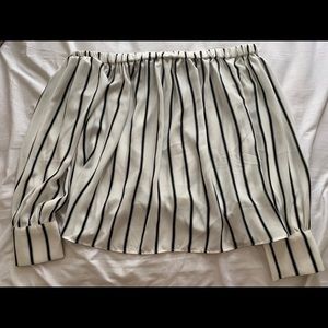 Forever 21 off the shoulder striped long sleeve